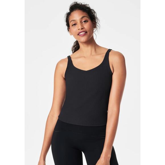 NWT Spanx 2 in 1 Ribbed Tank - Picture 1 of 8